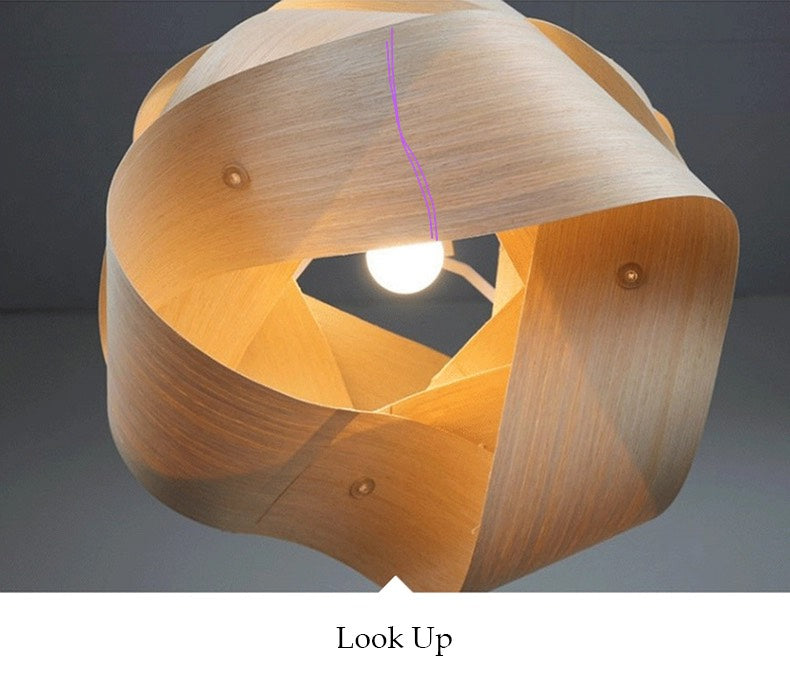 Bamboo swirl lamp