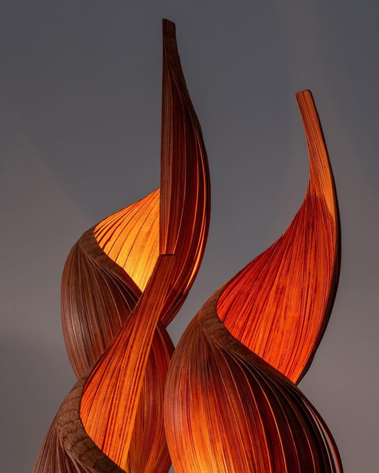 Bamboo swirl wall lamp